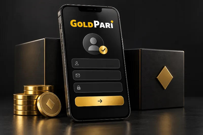 Иллюстрация создания и подтверждения аккаунта Gold Pari